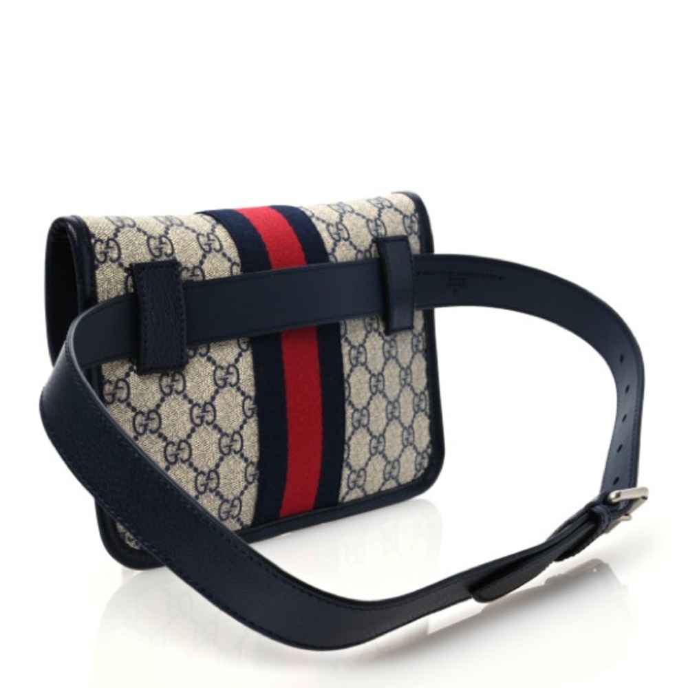 New GUCCI Ophidia GG Supreme Monogram Web Belt crossbody Bag 100/40 Bei… - Picture 4 of 13